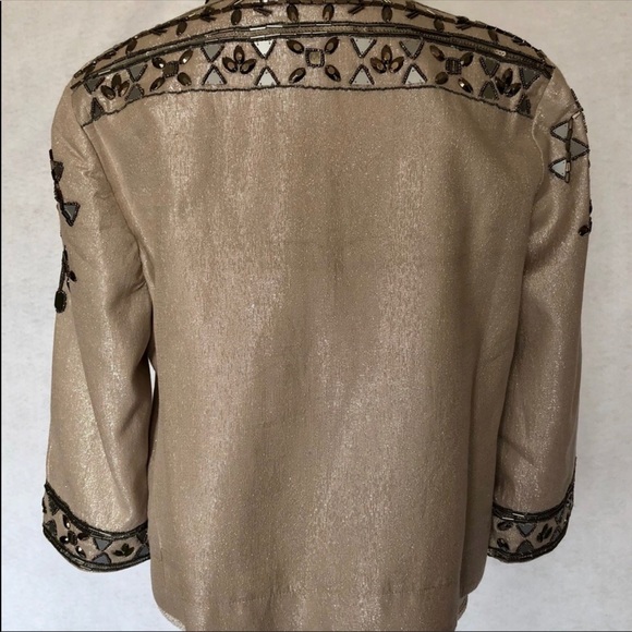 NWT Chicos Aztec Design Beaded Party Jacket 12/14 - Picture 6 of 7
